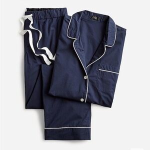 J crew NWT Cottom pj set navy blue women’s small
